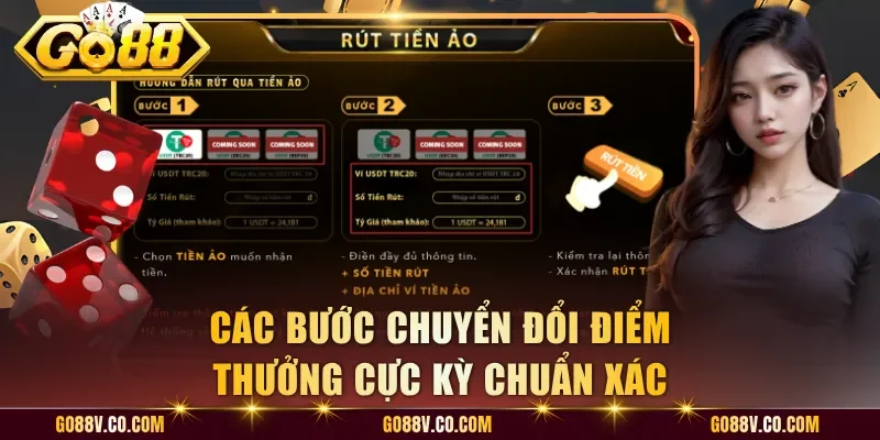 Các bước chuyển đổi điểm thưởng cực kỳ chuẩn xác