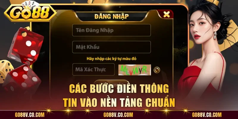 Các bước điền thông tin vào nền tảng chuẩn