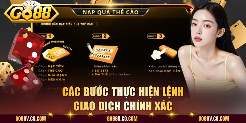 Các bước thực hiện lệnh giao dịch chính xác