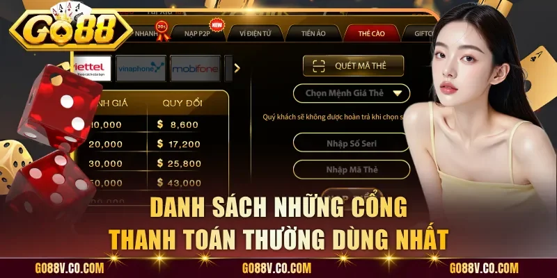 Danh sách những cổng thanh toán thường dùng nhất