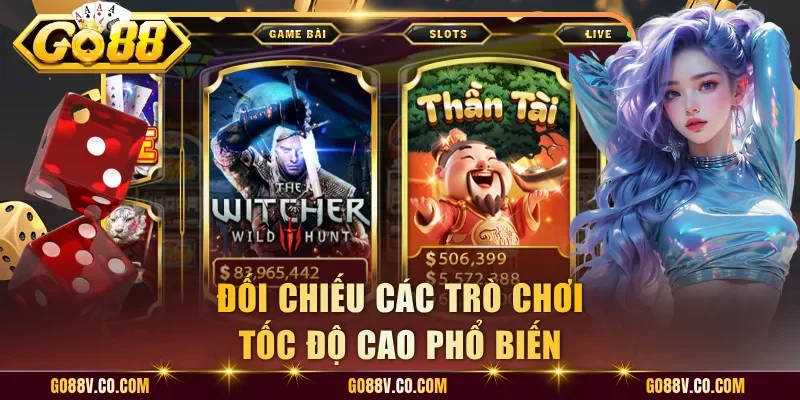 Đối chiếu các trò chơi tốc độ cao phổ biến
